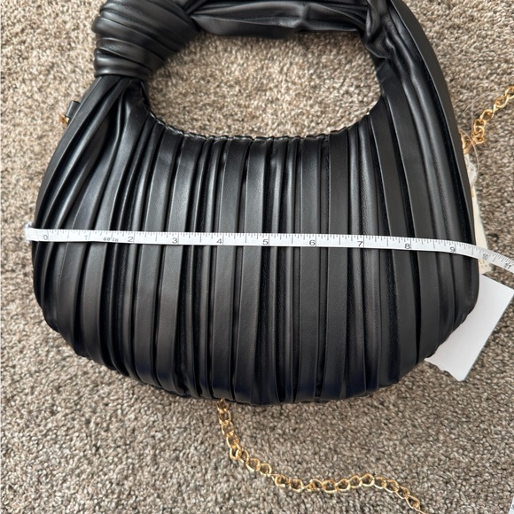 Urban Expressions Black Pleated Hobo Bag